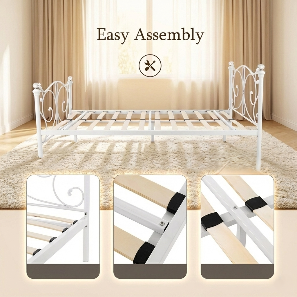Luxury Solid Metal Bed Frame
